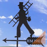 Schornsteinfeger mit Leiter